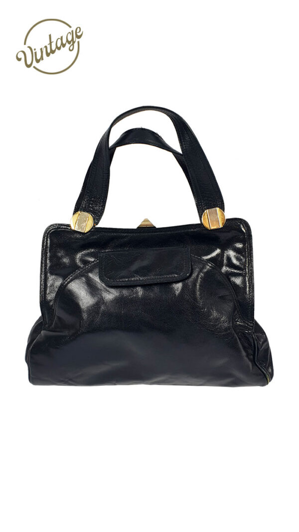 Borsa di pelle vintage con tasca estrena