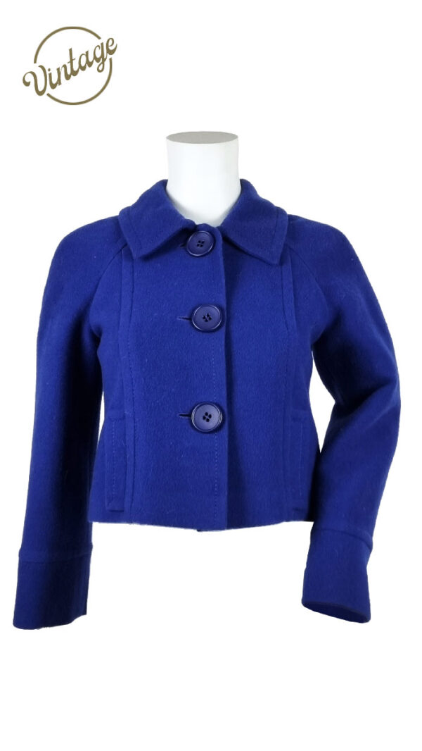 GIACCA-BLU-LANA-CORTA-VINTAGE