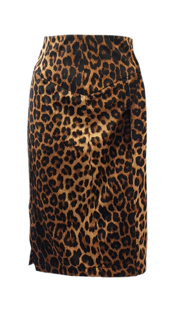 Gonna a tubino leopardata