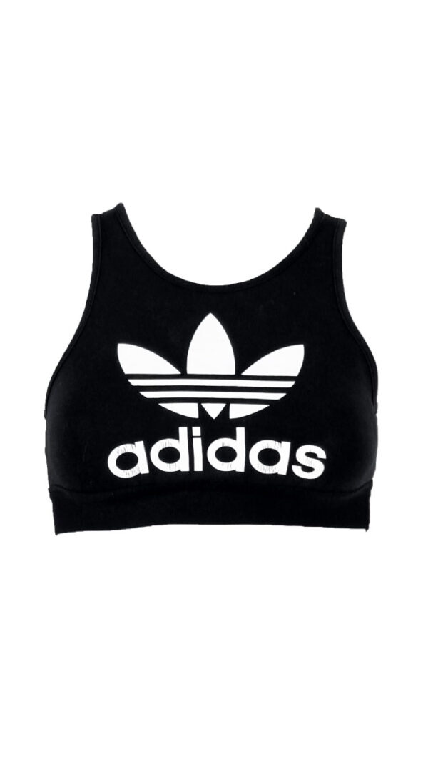 Top sportivo corto con logo Adidas