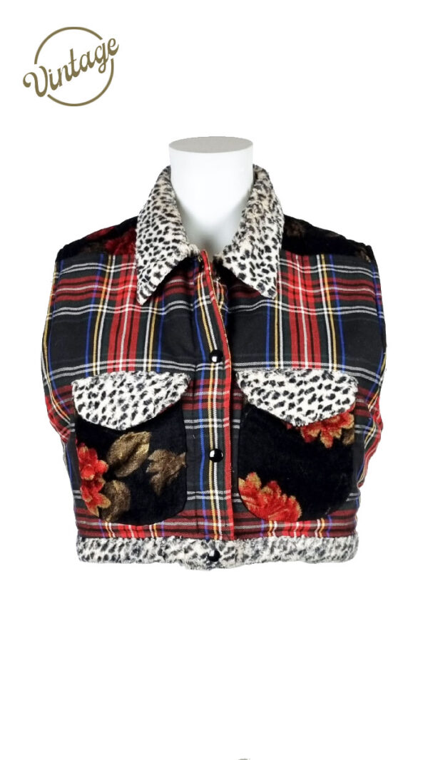 Gilet corto patchwork